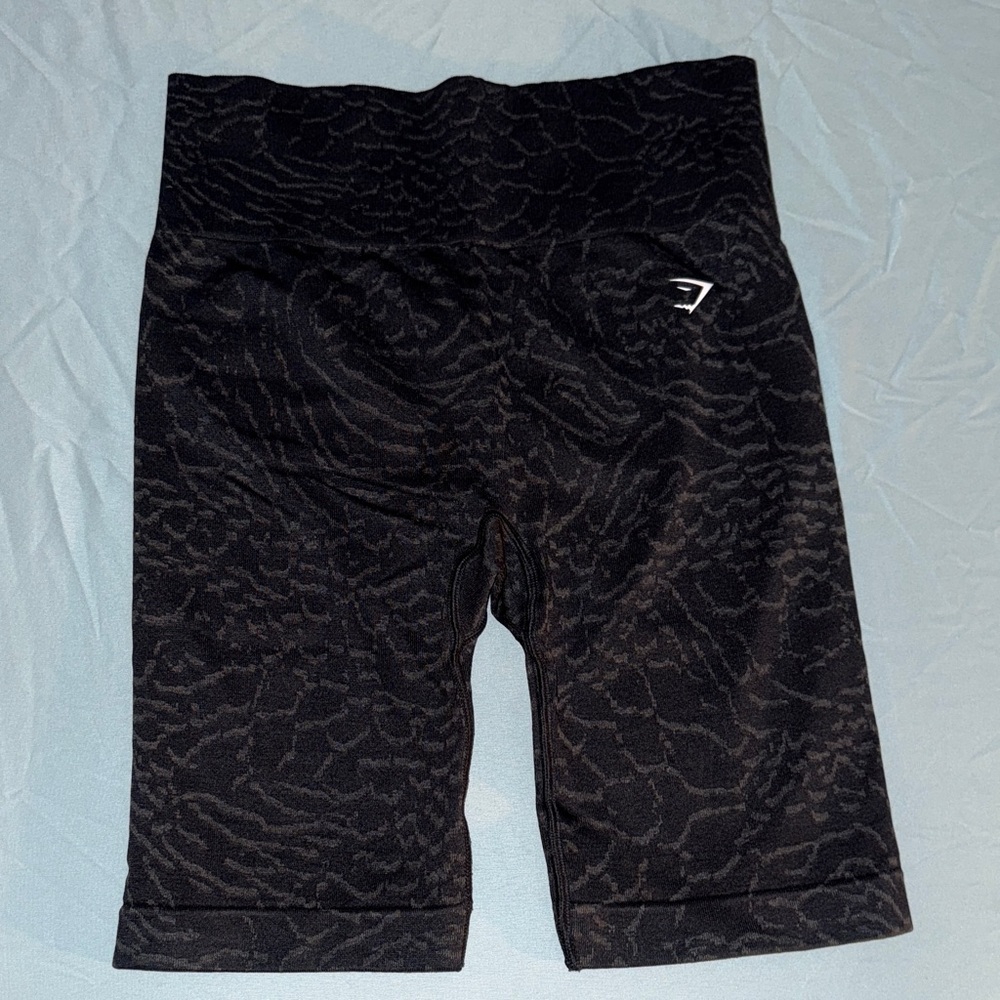 Gymshark Black Patterned Athletic Shorts